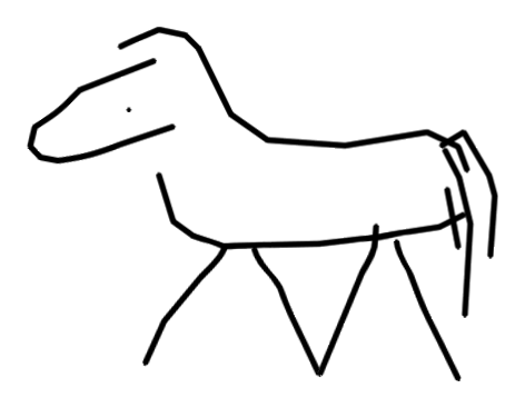 The same horse, second walking frame